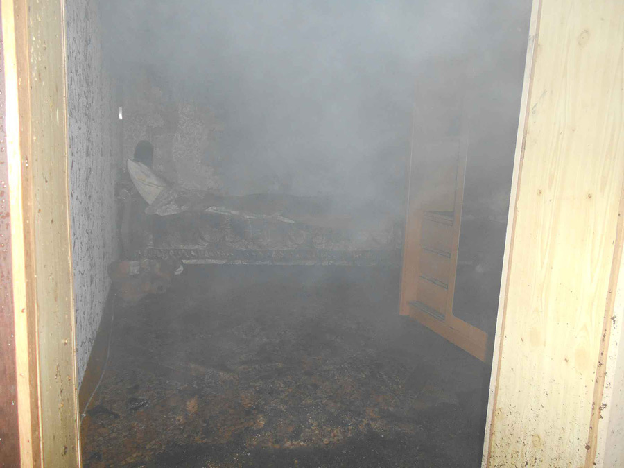 Пожар в бараке на улице Пушкина в Бобруйске