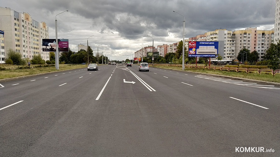 Зачем на важной улице Бобруйска уменьшили количество полос