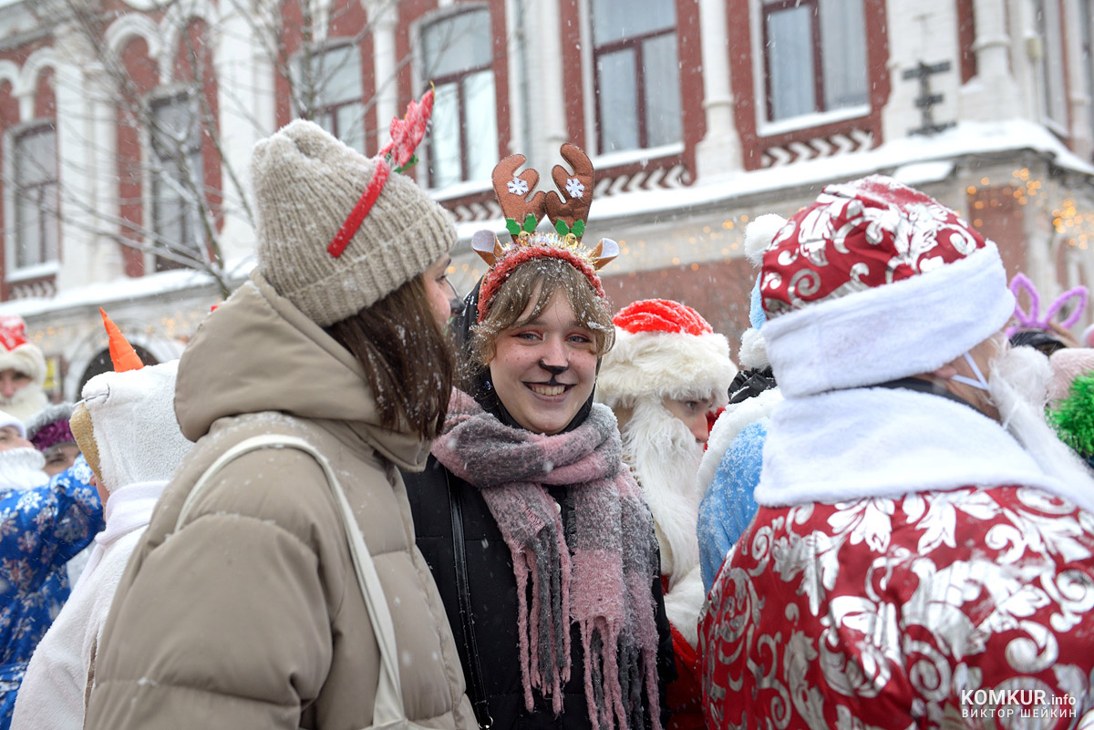 Новогоднее шествие дедов Морозов и сказочных персонажей по улицам Бобруйска. Фоторепортаж