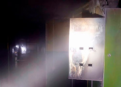 В подъезде жилого дома в Бобруйске загорелся счетчик