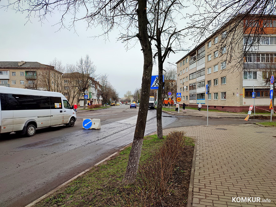 Улица Пролетарская в Бобруйске перекрыта, идут работы