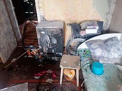 В общежитии в Бобруйске загорелась стиральная машина