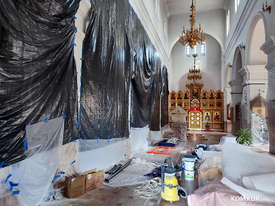 В Свято-Георгиевском храме Бобруйска начался ремонт