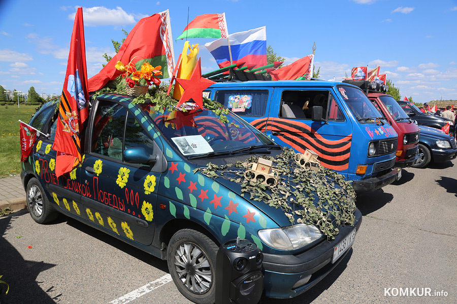 Колоссальная колонна: как в Бобруйске прошел автопробег, посвященный 78-й годовщине Победы