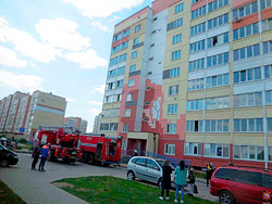 В доме на проспекте Строителей в Бобруйске произошел пожар