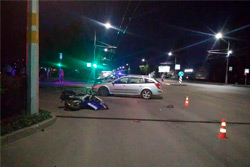 В Бобруйске в результате ДТП пострадал мотоциклист и его пассажирка