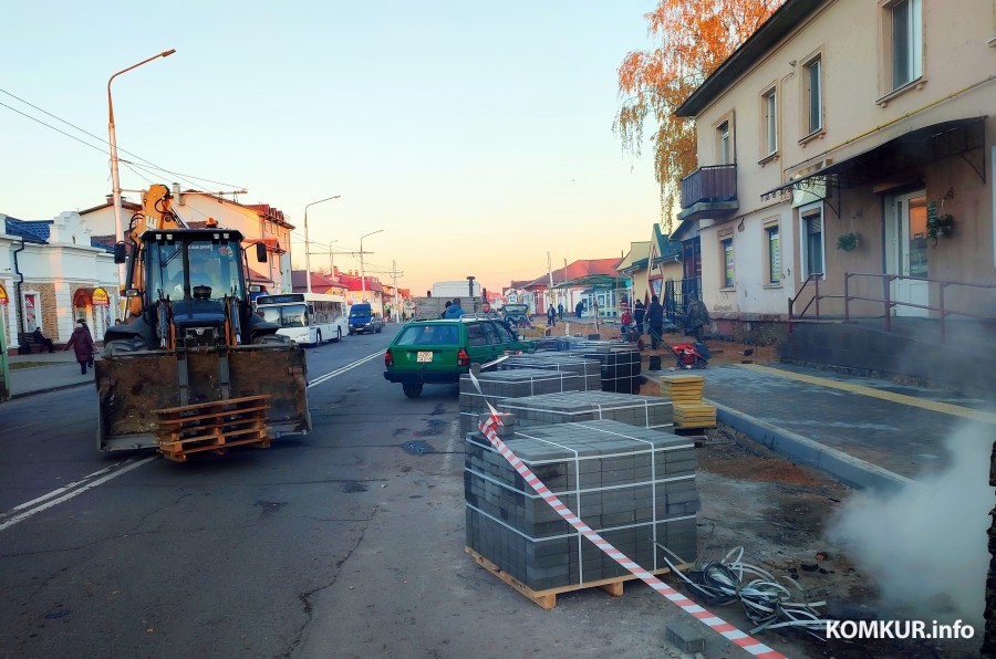 2.11.2023. Бобруйск, ул. Дзержинского. Дорожные работы по замене покрытия.