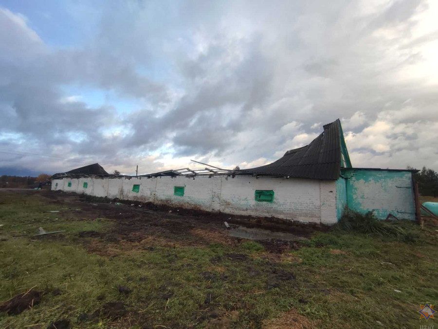 В Круглянском районе 12 октября ветер разрушил телятник 