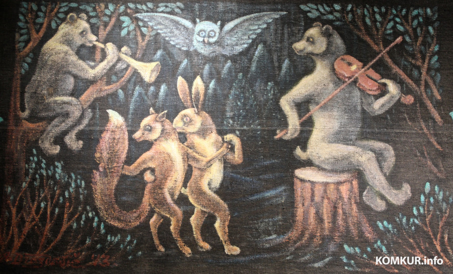 Август 2025 года. Город Глубокое. Витебская область. Деревня Германовичи. Музей культуры и быта. Одна из работ Язепа Дроздовича. 