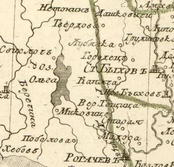 Карта «Смоленскаго Калужскаго и Могилевскаго намѣстничествъ» из «Атласа Россiйской Имперiи» (1794)