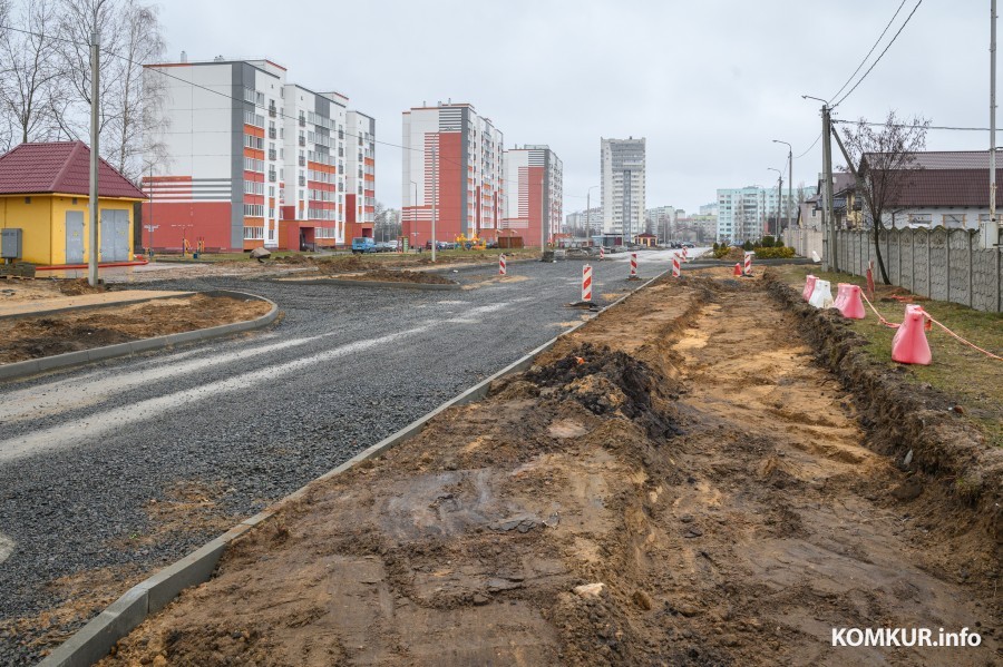 В Бобруйске строится новая улица. А рядом – два новых дома