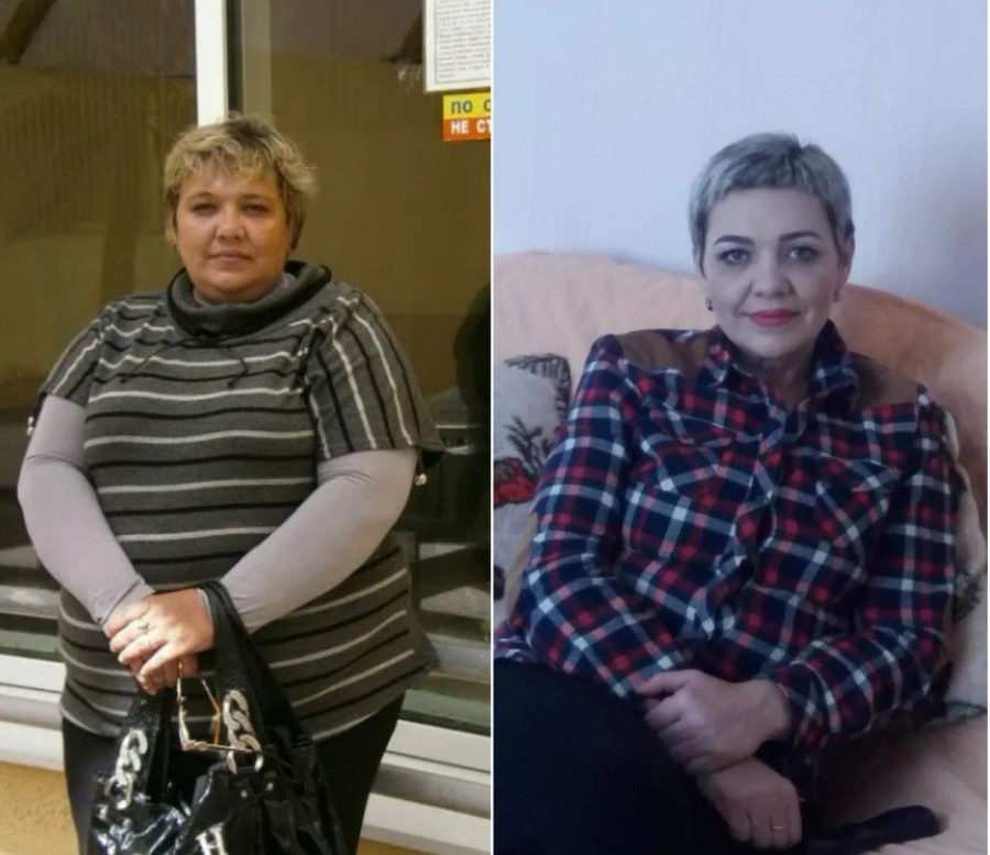 Елена Васильева до и после похудения.