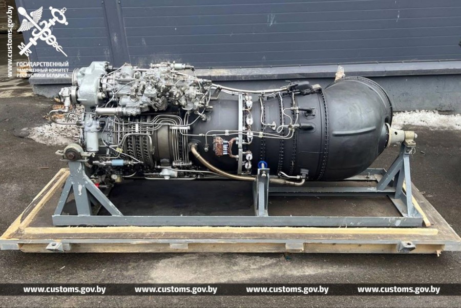 Авиационный турбовальный двигатель. Фото: Таможенные органы Беларуси.