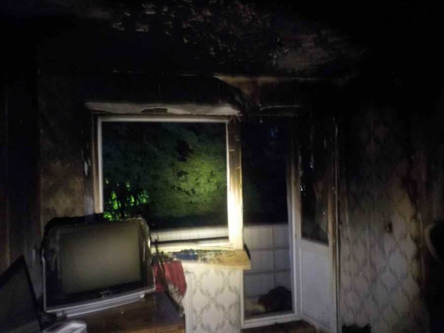 Бобруйск, 12 июля 2024 года. Пожар в квартире на Карла Либкнехта. Фото: МЧС.