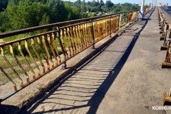 Ограждение, упавшее на бобруйском мосту, восстановили