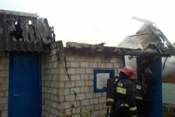 Бобруйские спасатели тушили пожар в дачном поселке