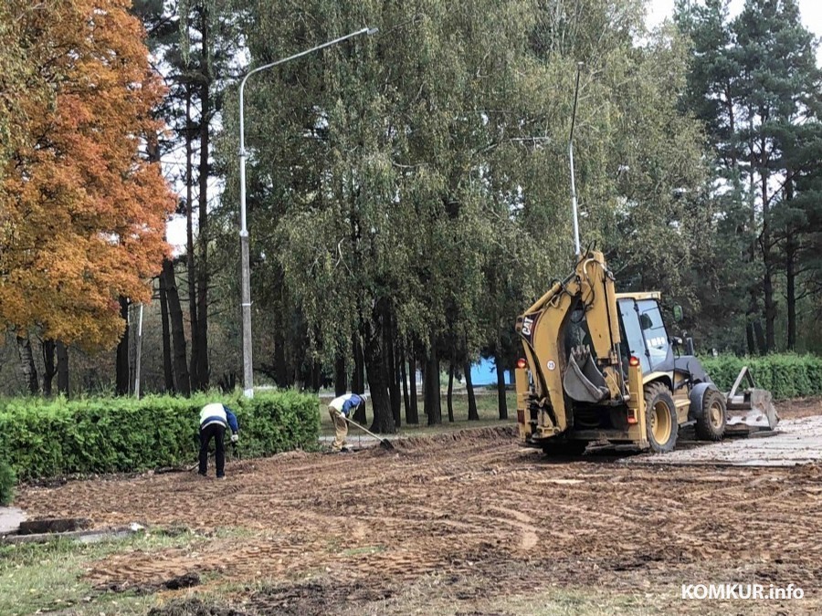 10.10.2024. Благоустройство территории в Киселевичах у памятника-танка.