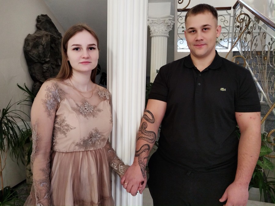 14.02.2025 г. Могилев, ЗАГС. Свадебная пара недели: Дарья и Станислав Ботвенковы.