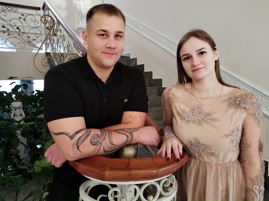 14.02.2025 г. Могилев, ЗАГС. Свадебная пара недели: Дарья и Станислав Ботвенковы.