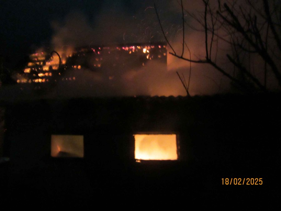 17-18.02.2025. Бобруйск. Пожар по переулку Репина.