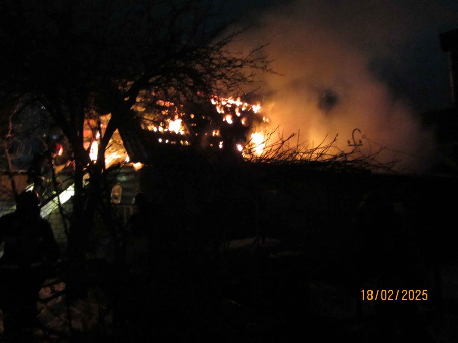 17-18.02.2025. Бобруйск. Пожар по переулку Репина.
