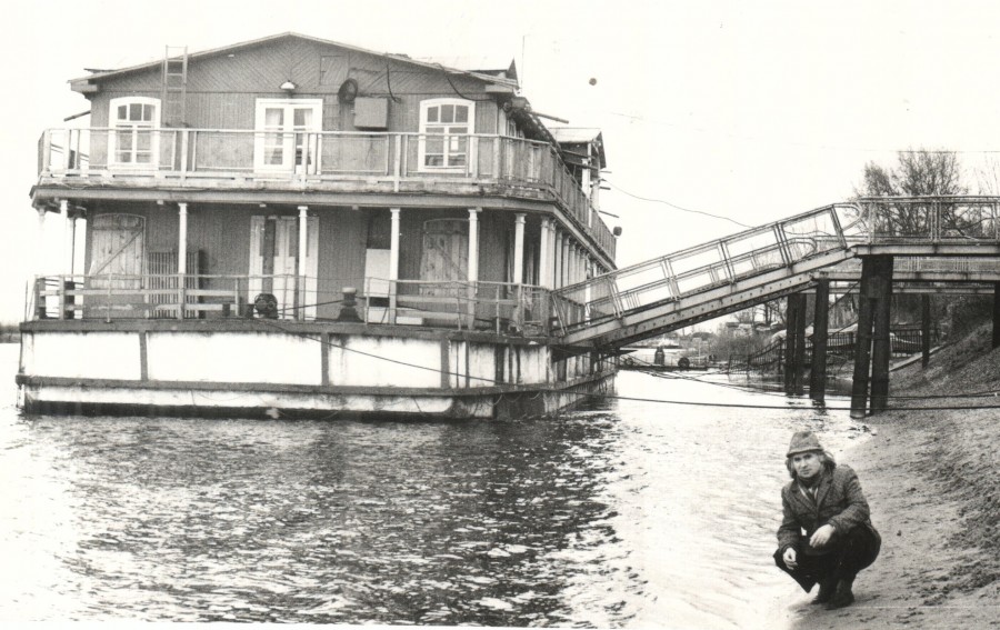 1992 год. Семен Тихонович Абрамов на берегу Березины в Бобруйске. Фото из домашнего архива.