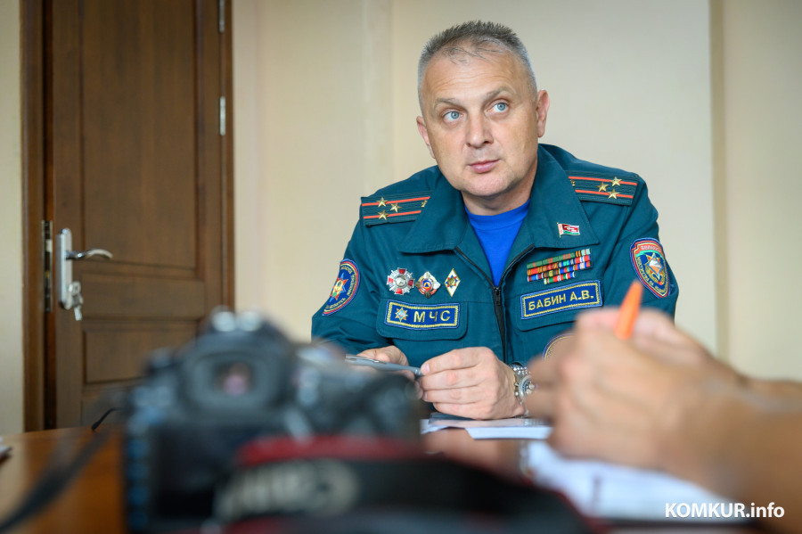 18.07.2024. Ул. Гагарина, 46. Пресс-конференция начальника БГРОЧС Андрея Бабина. 