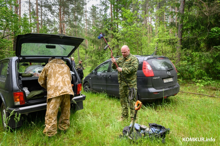 03.06.2025. Р93, Мышковичский сельский Совет, Кировский район, Могилёвская область, Беларусь. Поисковая экспедиция «Бобруйский котел» Могилевского областного историко-патриотического поискового клуба «Виккру»