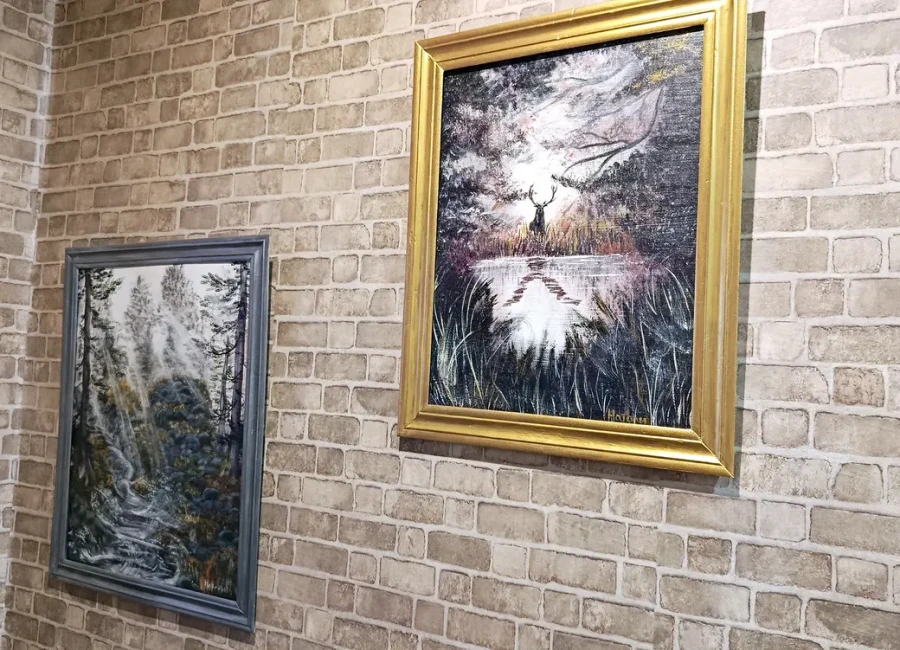 Август 2025 г. Одни из первых картин Натальи Голомако.