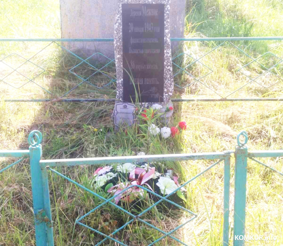 29.08.2025. Осиповичский район. Бывшая деревня Межное. Воинские захоронения приведены в порядок.