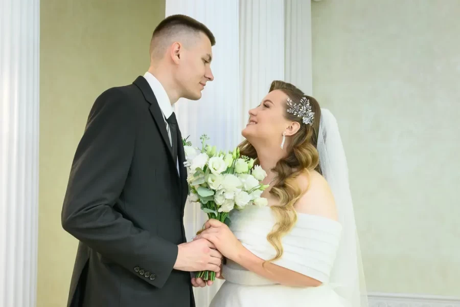 01.08.2025. Отдел ЗАГС Бобруйского горисполкома. Свадьба Даниила и Ульяны Бердниковичей. Фото: Александр Чугуев. 