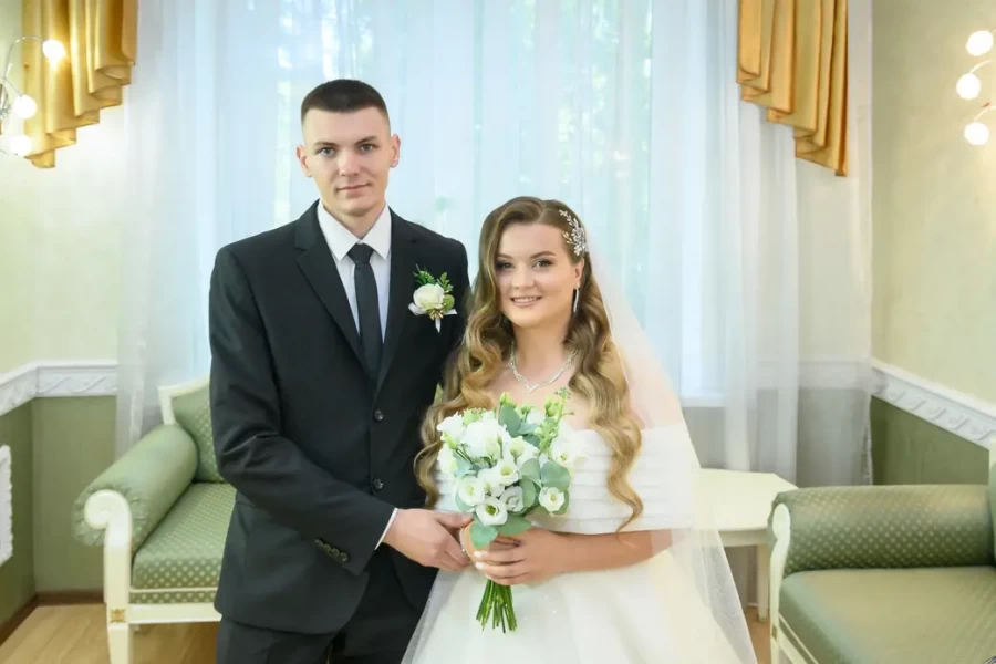 01.08.2025. Отдел ЗАГС Бобруйского горисполкома. Свадьба Даниила и Ульяны Бердниковичей. Фото: Александр Чугуев. 