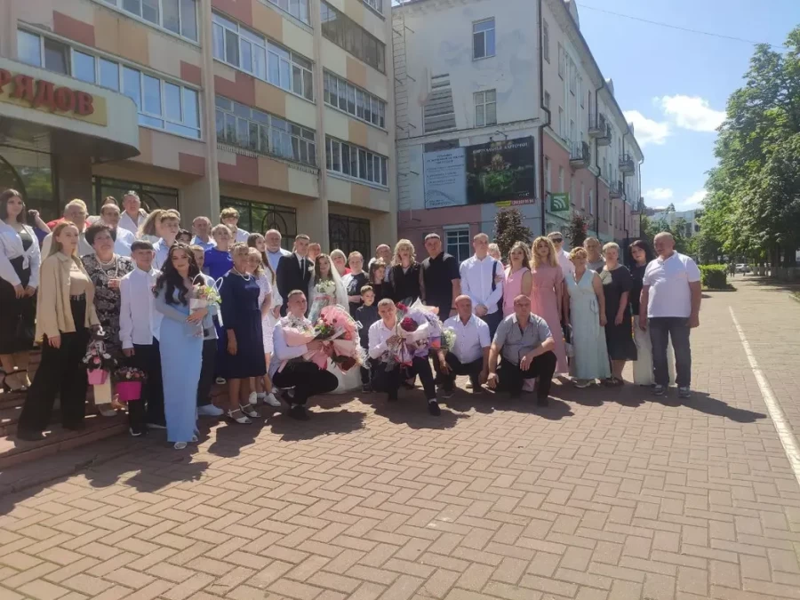 01.08.2025. Отдел ЗАГС Бобруйского горисполкома. Свадьба Даниила и Ульяны Бердниковичей. Фото: Ирина Рябова. 