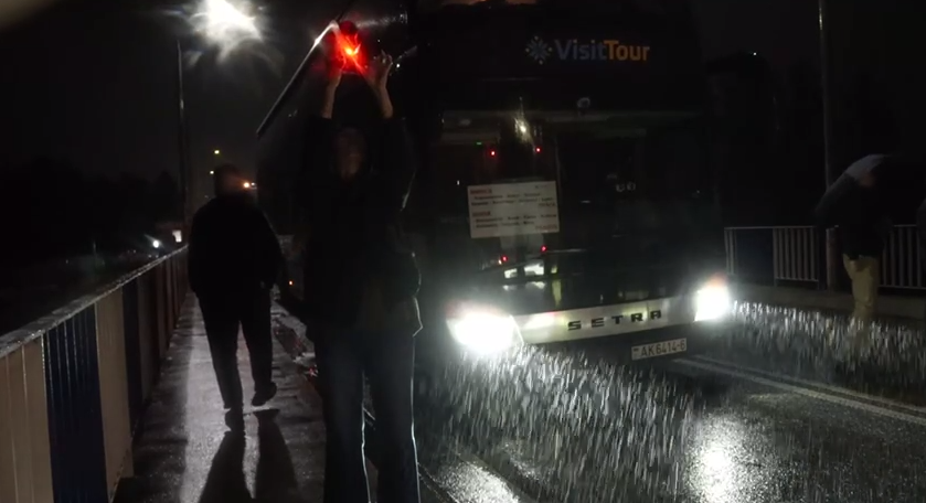 12 сентября 2025 года. Пункт пропуска Брест. Польша прекратила пропуск транспорта на белорусско-польской границе. Кадр видео ГПК Беларуси.