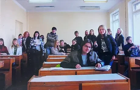 2007 год, Могилев. Студенты-журналисты МГУ имени А.А.Кулешова: «Пара закончилась!».