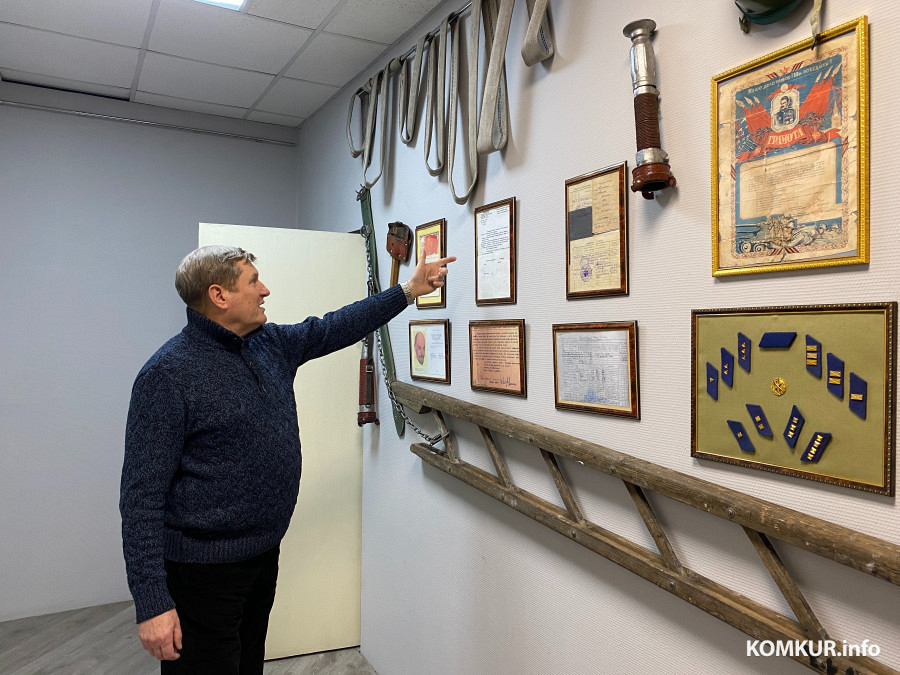 Бобруйский богатырь пожарный Николай Рудковский. 60-килограммовую лестницу легко подхватывал одной рукой