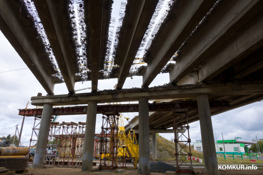 18.09.2025. улица Крылова, Первомайский район, Бобруйск, Могилёвская область, 213819, Беларусь. Реконструкция путепровода на улице Крылова