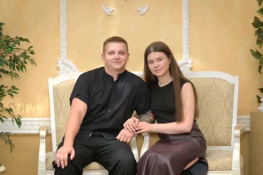 05.09.2025. Бобруйский ЗАГС. Свадебная пара. Елизавета и Ян.