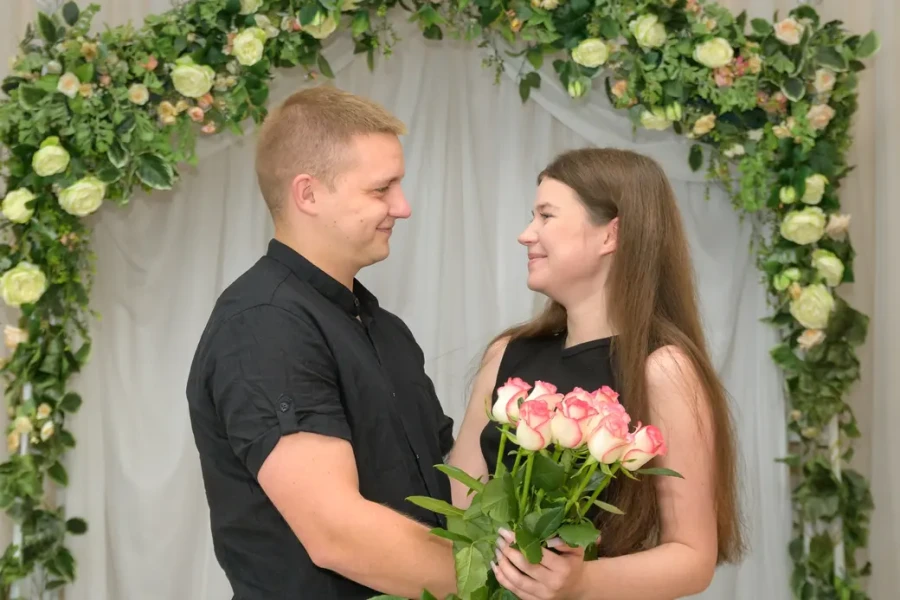 05.09.2025. Бобруйский ЗАГС. Свадебная пара. Елизавета и Ян.