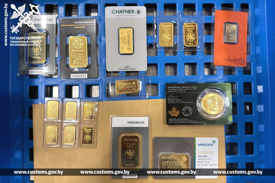 Гражданка Германии пыталась нелегально ввезти в Беларусь 15 слитков золота
