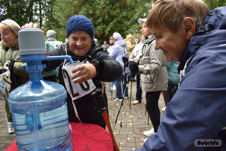 Бобруйск, 30 сентября 2025 года. IV республиканский марафон по скандинавской ходьбе «Шаг к долголетию» для людей старшего поколения, приуроченный ко Дню пожилых людей. Фото: Валентина Милохина