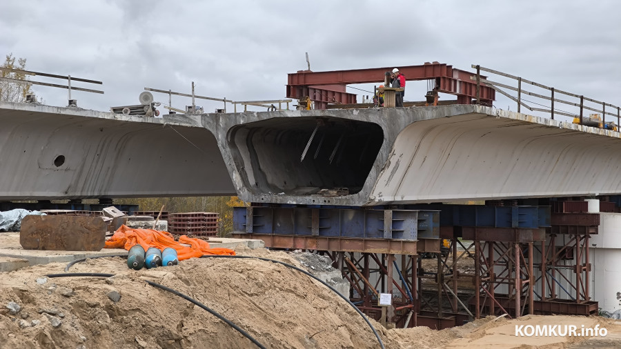 21.10.2025. Бобруйск. Реконструкция моста через Березину по Георгиевскому проспекту.