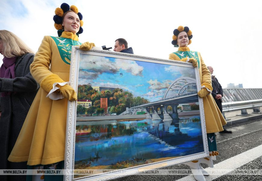 6 ноября 2025 года. В Мозыре открыл обновленный мост через Припять. Фото: БЕЛТА.