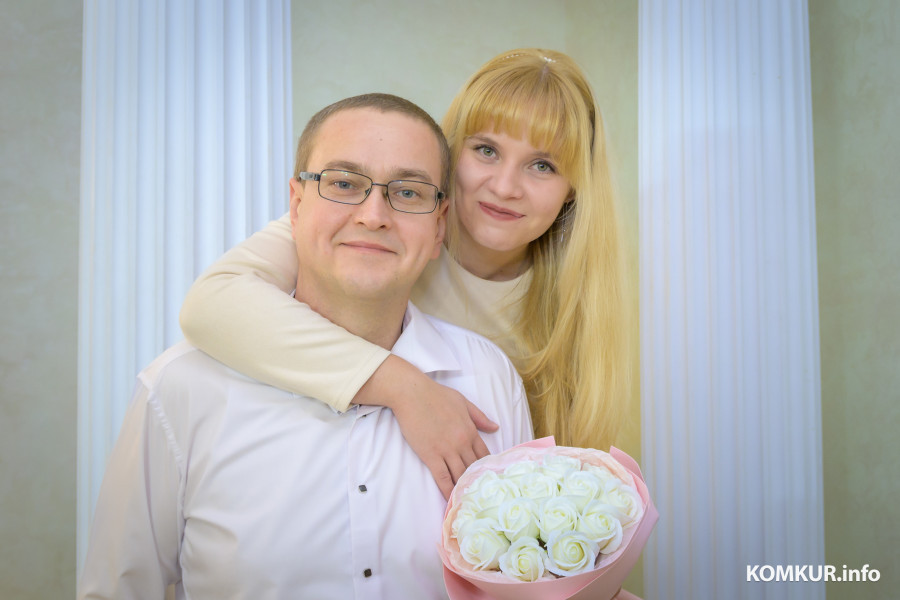 27.11.2025. Отдел ЗАГС Бобруйского горисполкома. Свадебная пара. Екатерина и Владимир Папруга.