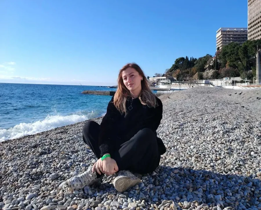 Александра Стаселович на отдыхе в Ялте.