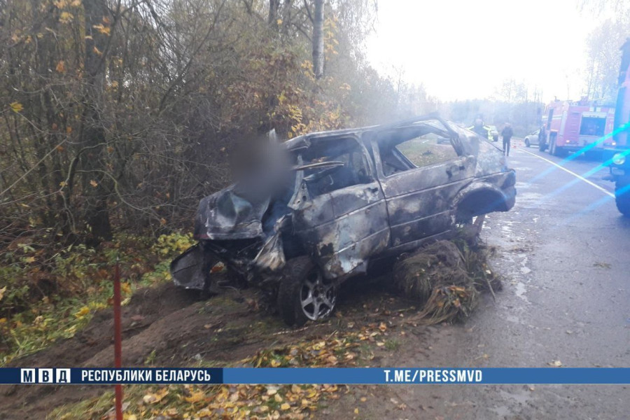 19.20.2025 г. ДТП в Кричевском районе. Фото МВД РБ