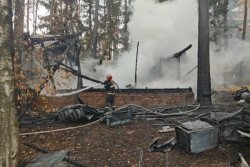 В Кировском районе горел пищеблок на базе отдыха «Чигиринка»