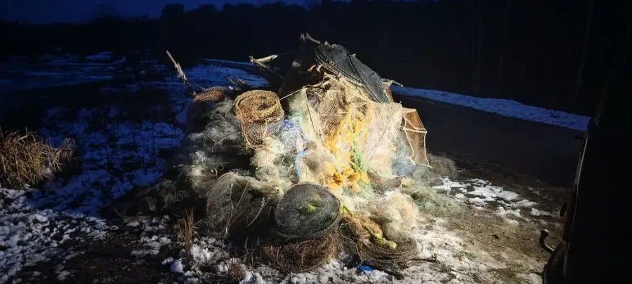 12 километров рыболовных сетей изъяли бобруйское природоохранники с начала года