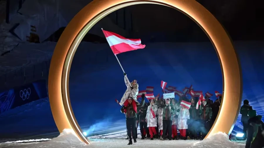 Открытие ОИ-2026. Парад Наций, Ливиньё. Фото AFP