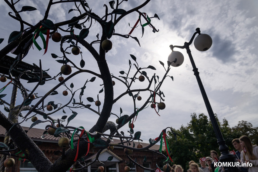 16.09.2025 г. Бобруйск. Торжественное открытие арт-объекта «Яблоня» на пешеходной зоне Социалистической улицы. Фото: Александр ЧУГУЕВ
